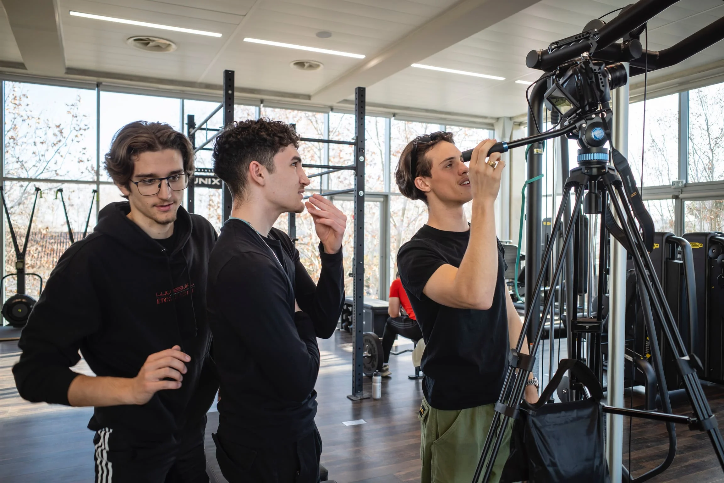 Making of Athletic Fitness Club - Équipe de tournage en action